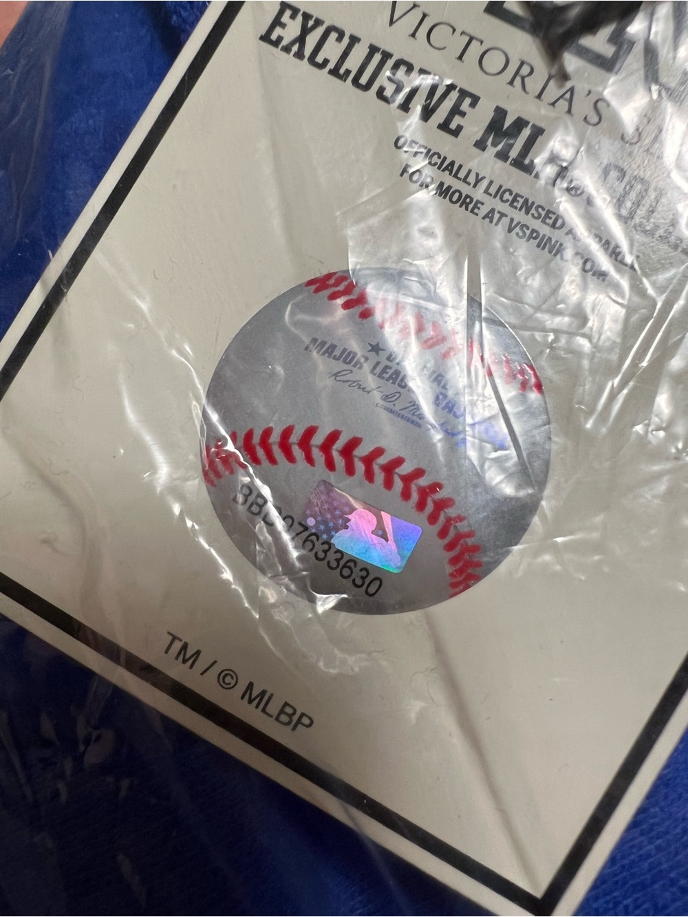 🆕VICTORIA’S SECRET PINK - S - NWT - TORONTO BLUE JAYS BASEBALL MLB VARSITY TOP - Picture 7 of 15